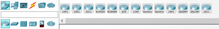 Cisco Packet Tracer device toolbar