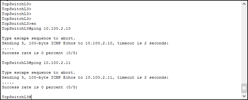 Switch troubleshooting, pings from default gateway are failing