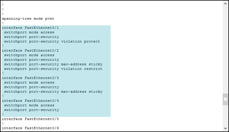 Cisco Port Security configuration overview