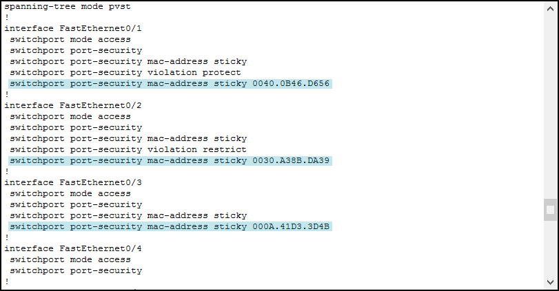 Switchport Port Security Sticky MAC address can save you a lot of time