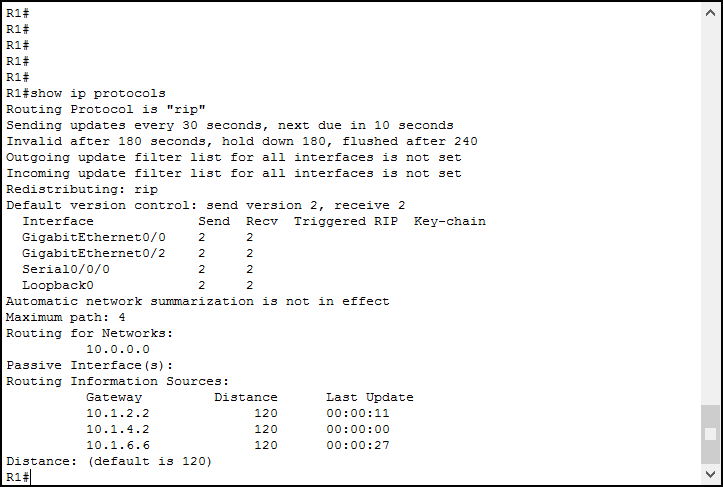 Show ip protocols can be used to verify RIP on Cisco IOS