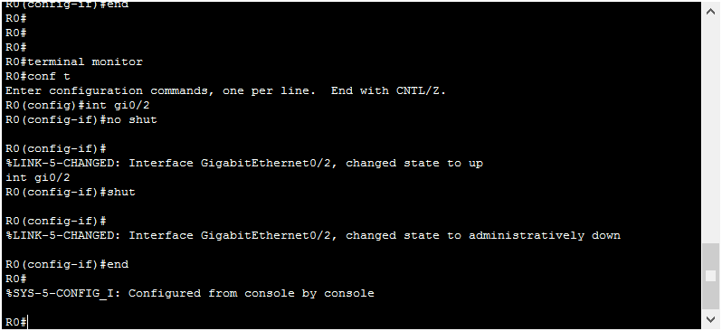 Use the terminal montitor (term mon) to see the logs as they happen, also in Cisco Packet Tracer