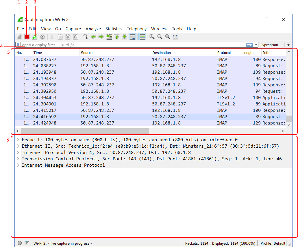 How to use Wireshark to capture traffic and troubleshoot networks, the Wireshark interface