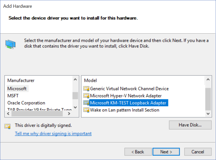 Microsoft KM-Test Loopback Adapter allows you to connect GNS3 to your PC and do some SDN testing