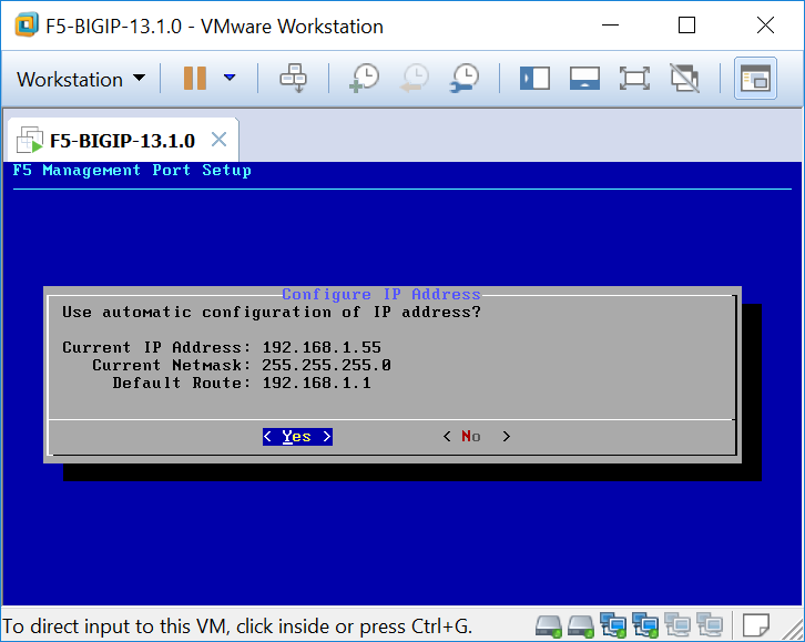 F5 LTM Management IP configuration