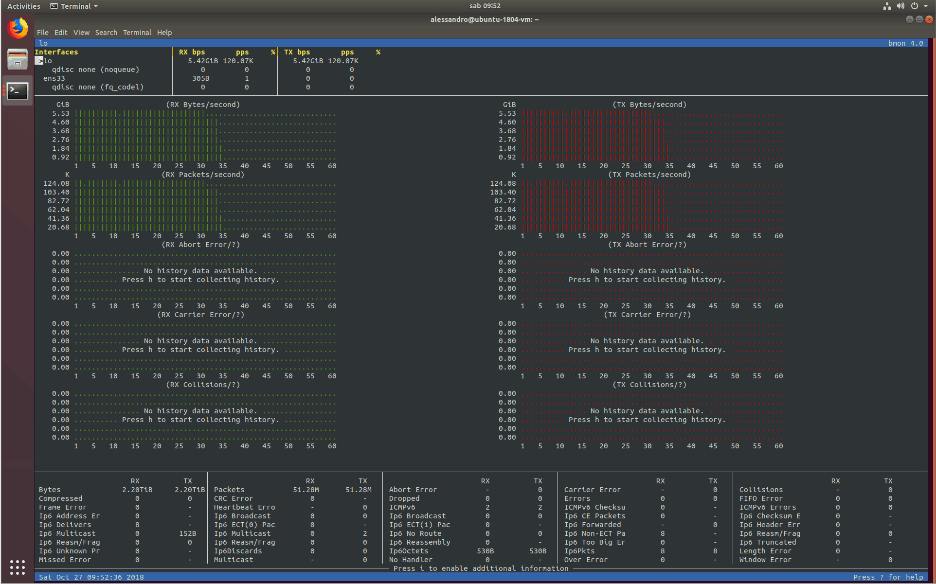 How to use bmon to see network errors and other bandwidth issues