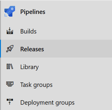 To create an azure release pipeline, navigate to the releases page into the pipelines section