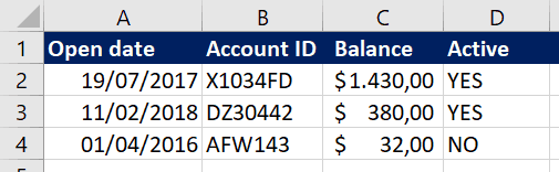 The second file to use with excelmerger to join tables