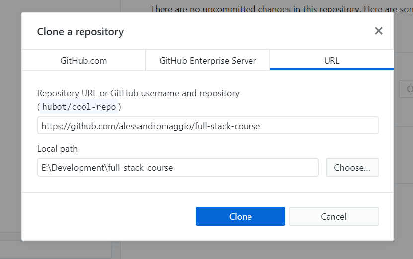 Clone a Repository inside GitHub Desktop