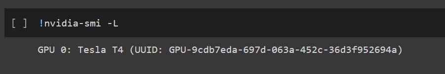 Your free GPU is a NVIDIA Tesla T4