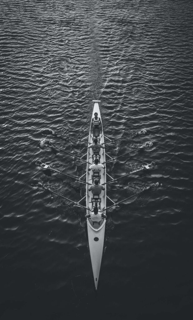 What is to be a leader? Like in rowing, it is setting the pace for the others to replicate. It is not telling them what to do