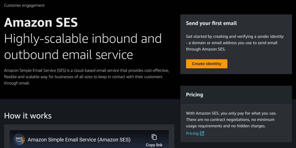 Email automation inside AWS SES