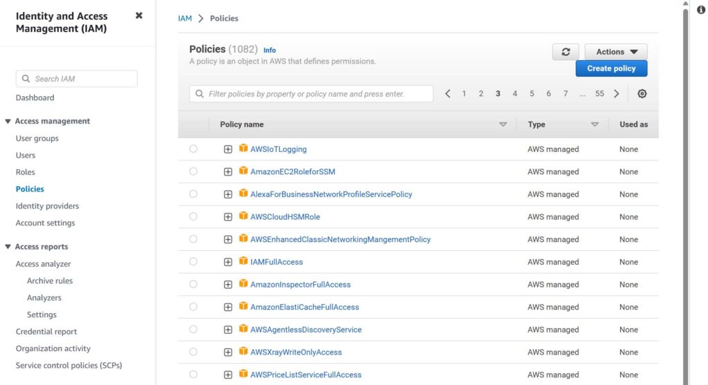 Create a IAM policy to access your SES verified identity