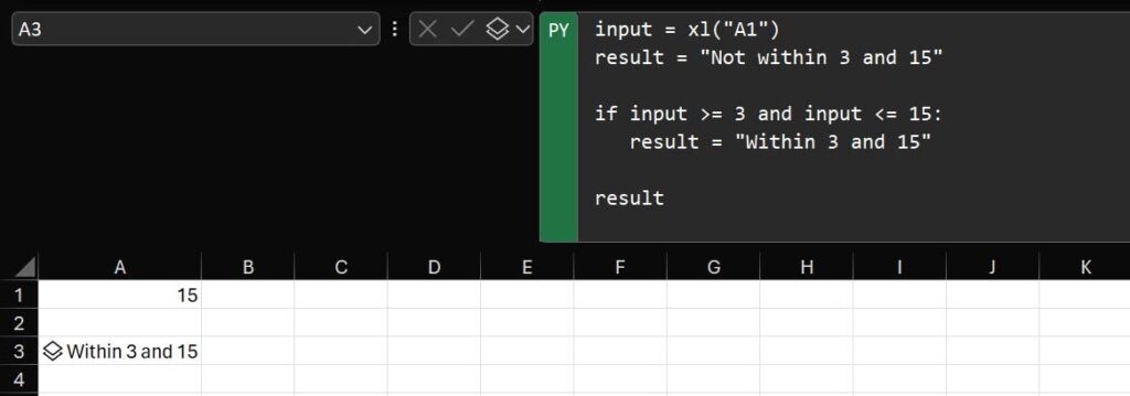 Multiple conditions in a single if in Excel