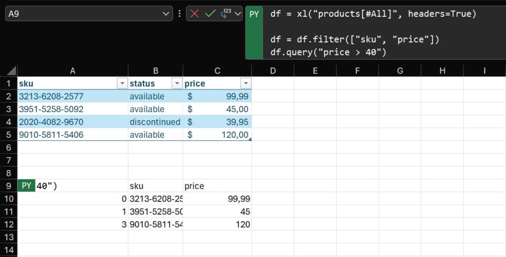 We can also use query to search for specific values in a dataframe