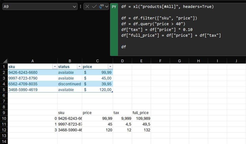 We can also use pandas to add more columns or alter existing ones inside our DataFrame